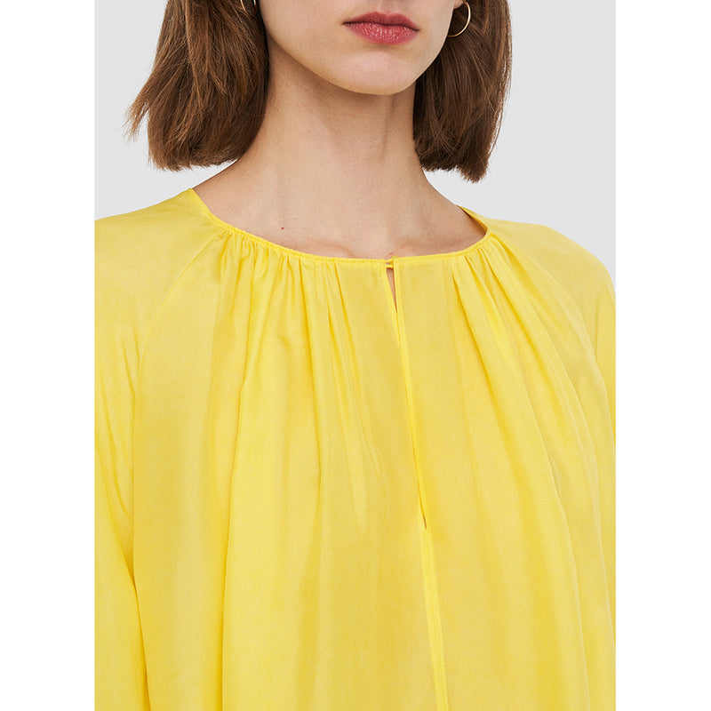 Silk Habotai Baume Blouse in Yellow