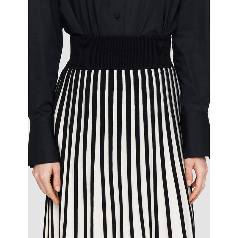 The Stripes Skirt in Black/White