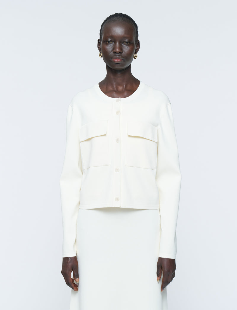 Cropped Jacket White