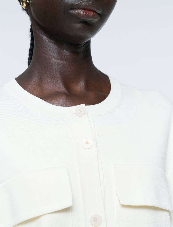 Cropped Jacket White