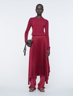 Round Neck Longsleeve Cashair Red