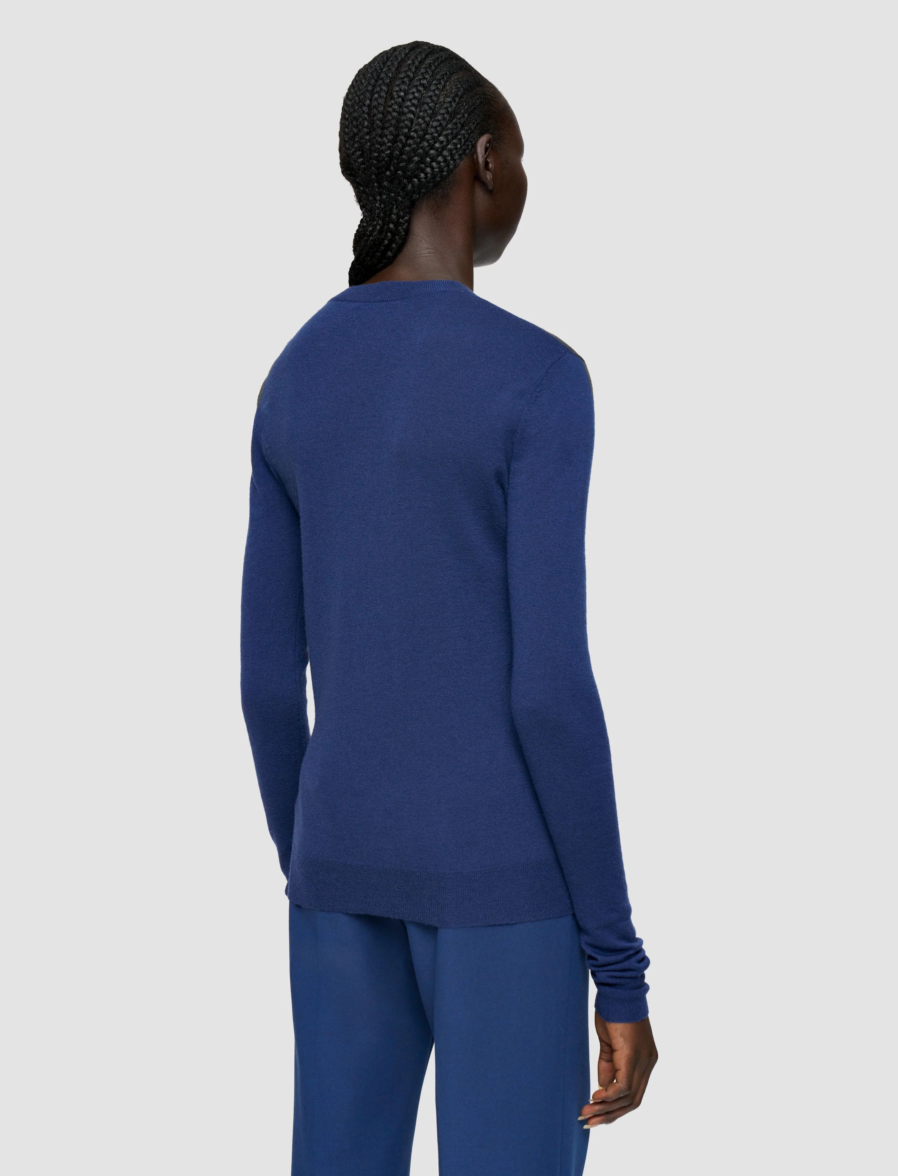 Round Neck Longsleeve Cashair Light Blue
