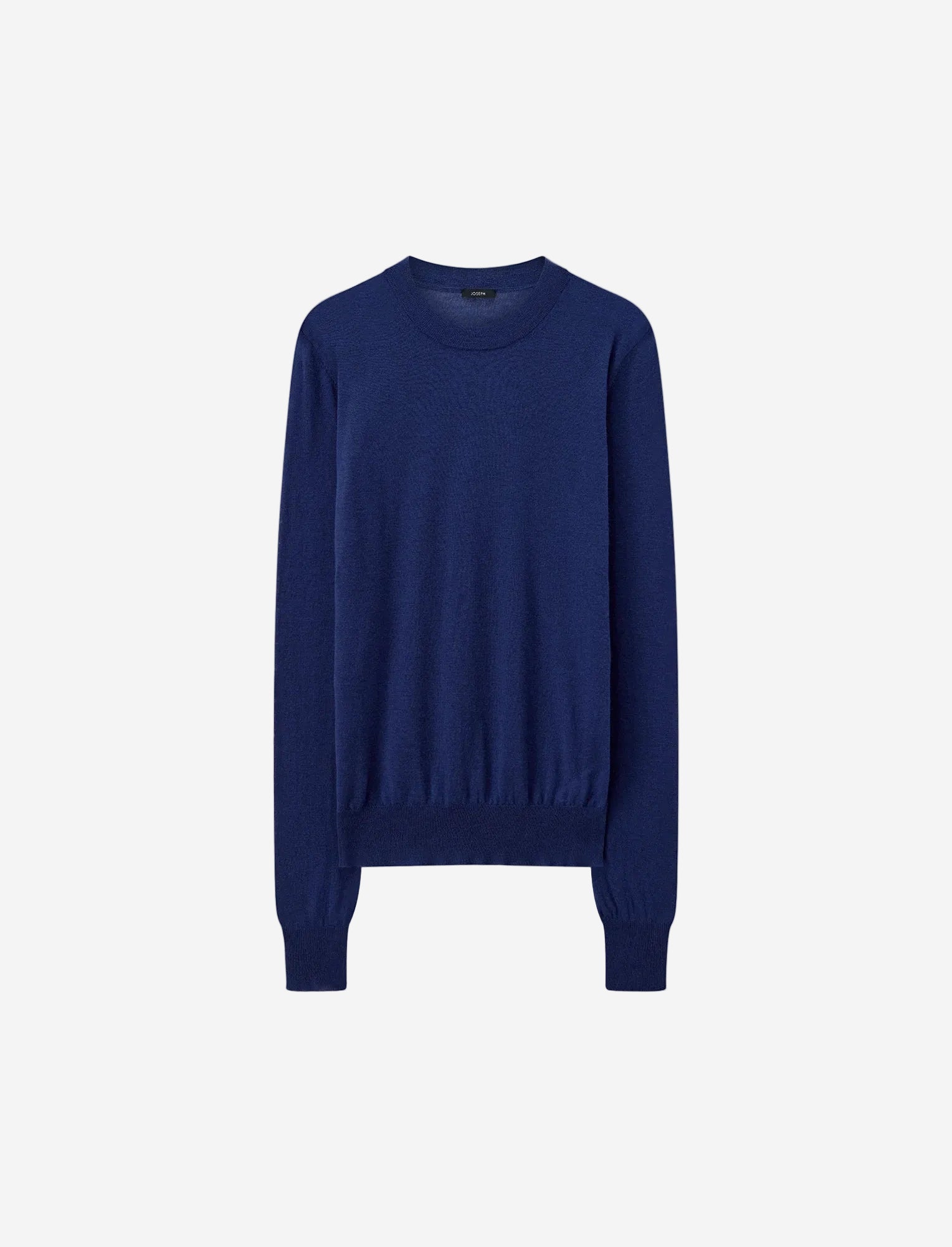 Blue sweater on a light gray background