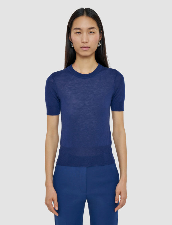 Short Sleeve Top Cashair Blue