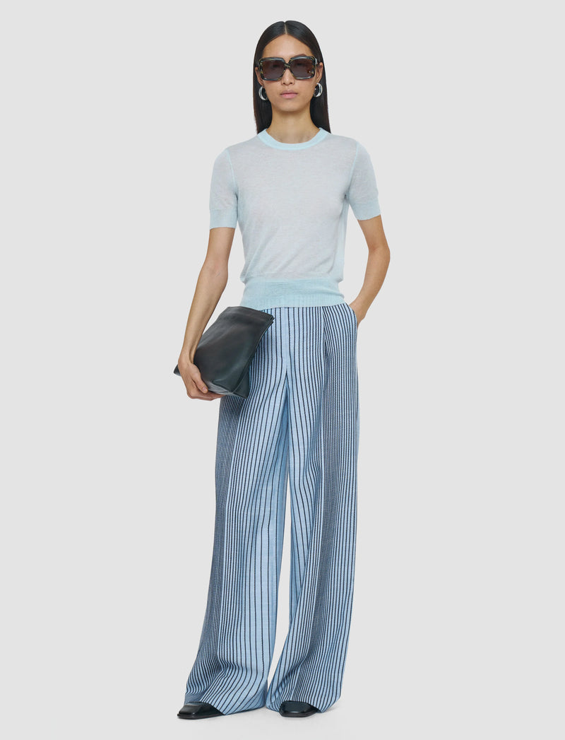 Short Sleeve Top Cashair Light Blue