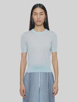 Short Sleeve Top Cashair Light Blue