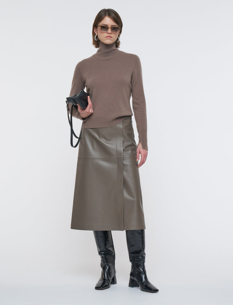 High Neck Longsleeve Cashmere Knit