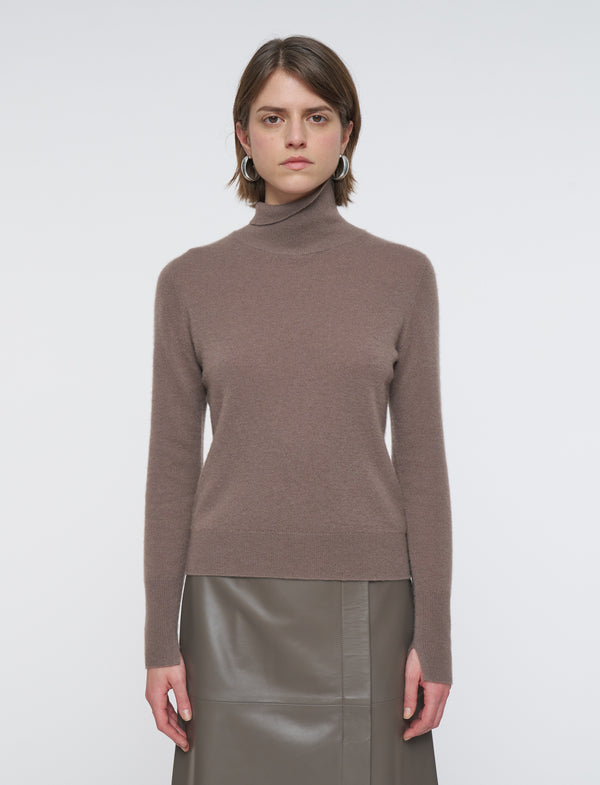 High Neck Longsleeve Cashmere Knit