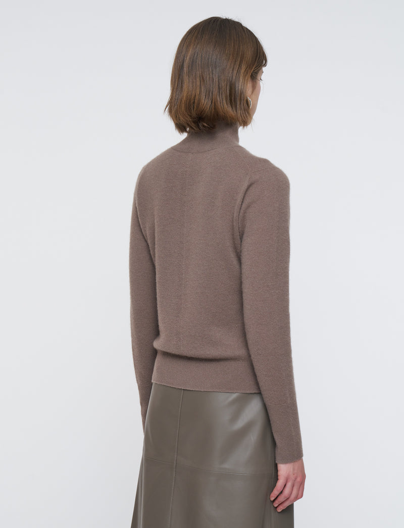 High Neck Longsleeve Cashmere Knit