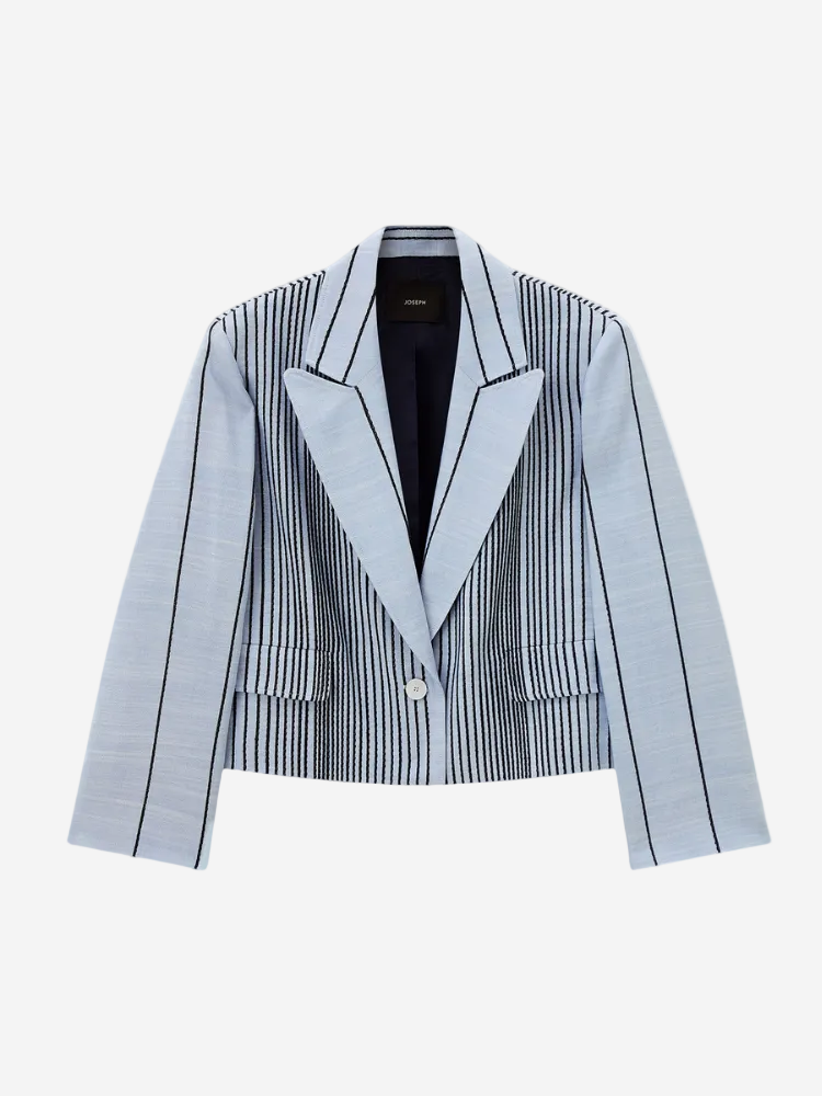 Striped blazer on a white background