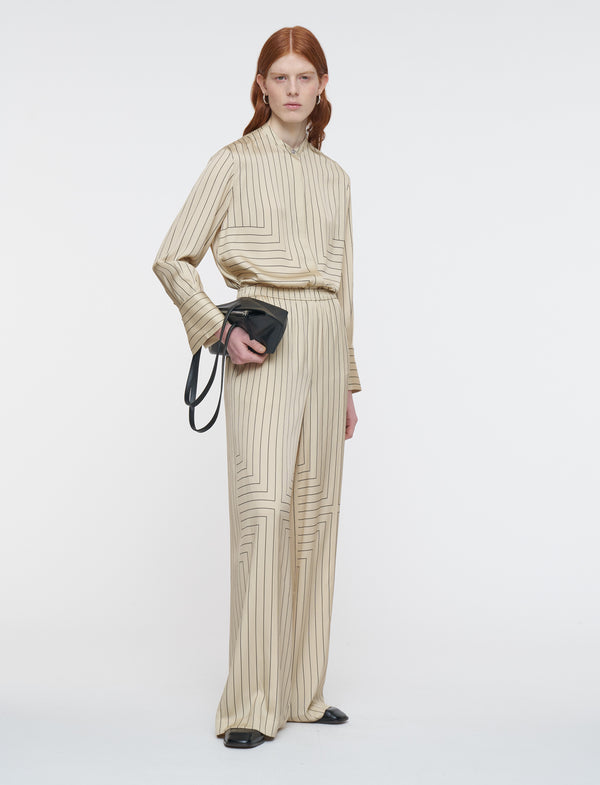 Hulin Crepe De Soie Pant Affogato