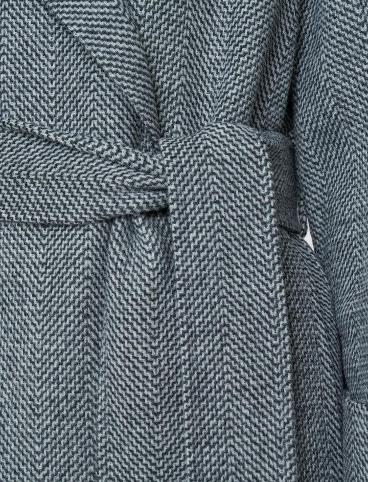 Close-up of a textured gray fabric with a pattern