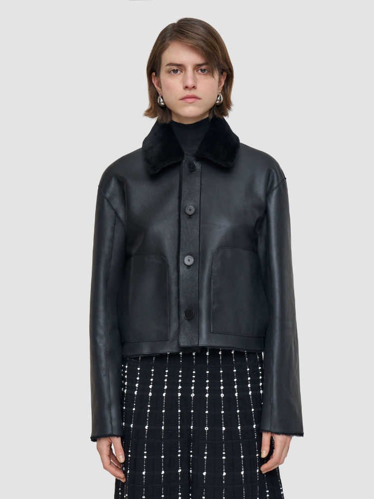 Alloway Soft Shearling Jacket Black