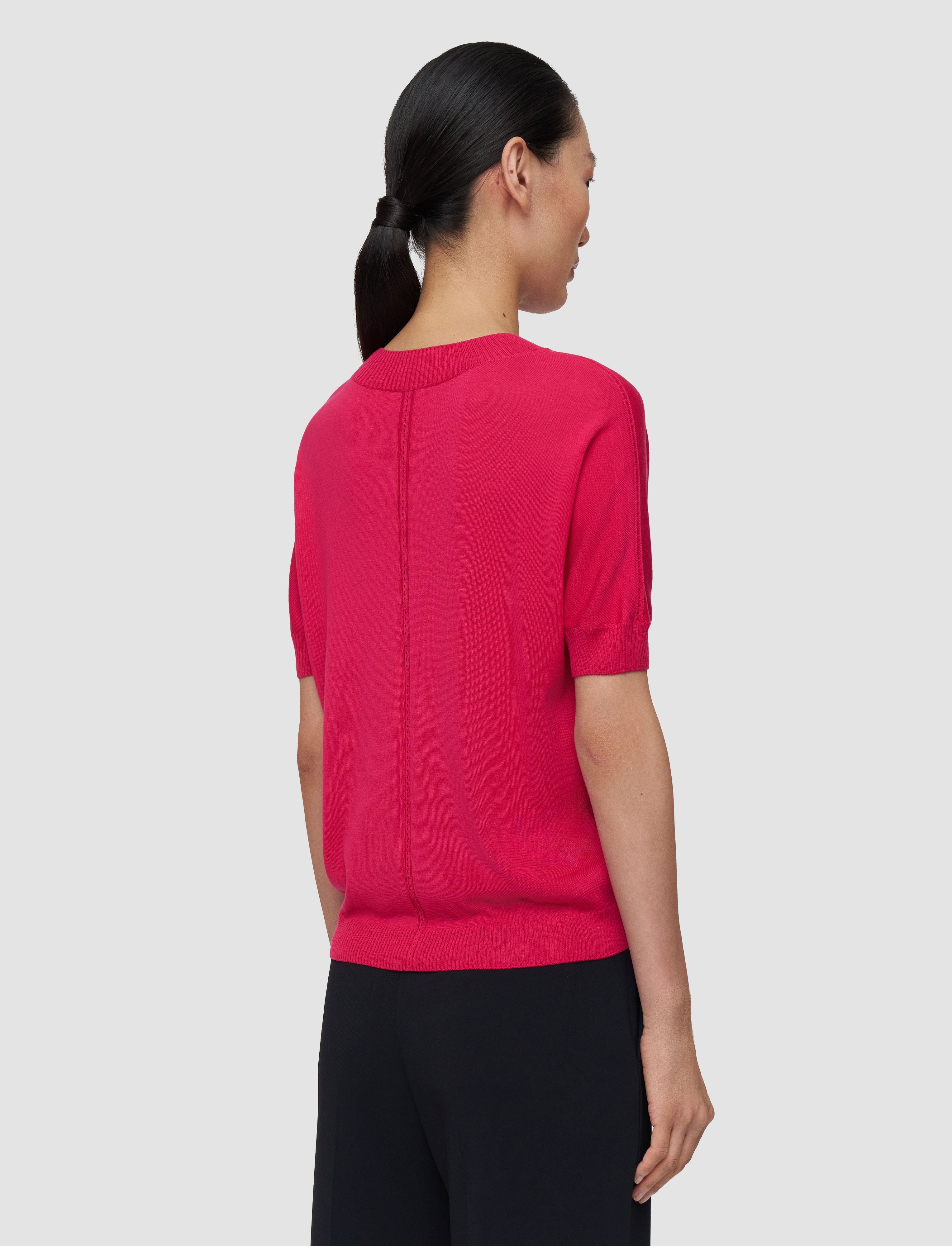 Jana Silk Knit Top Fuchsia