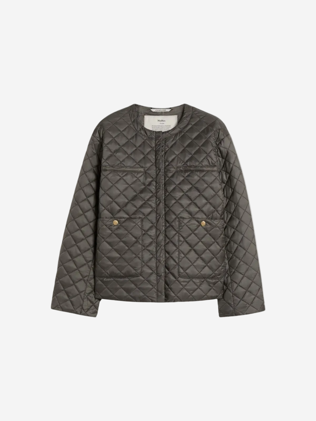 Quilted jacket on a white background