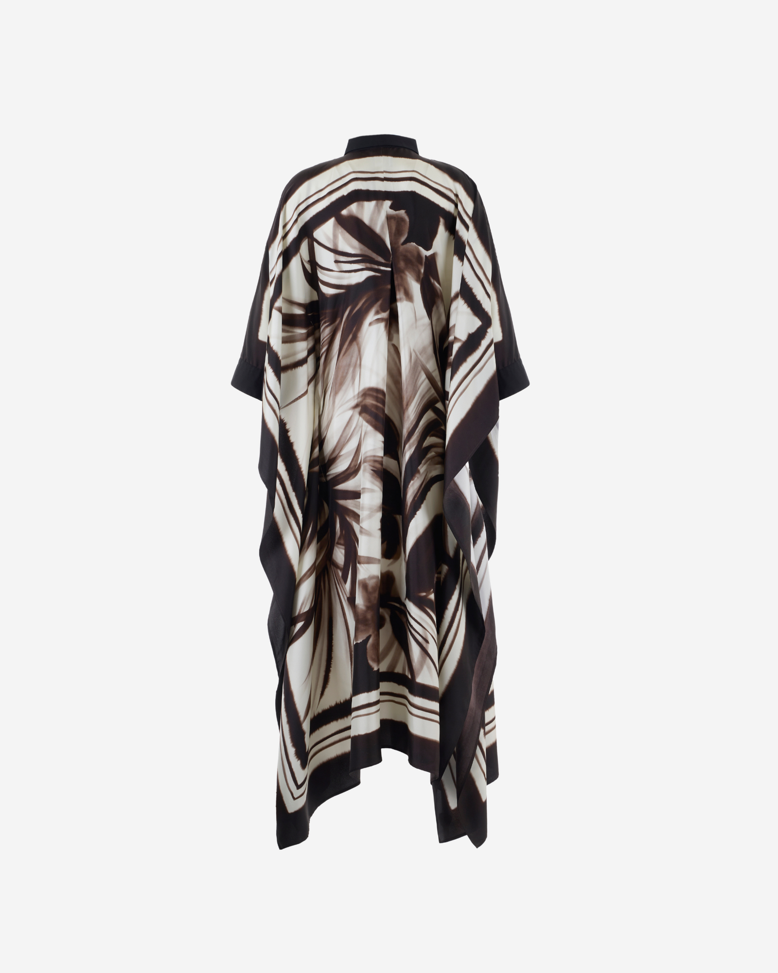 Black and white patterned scarf on a white background