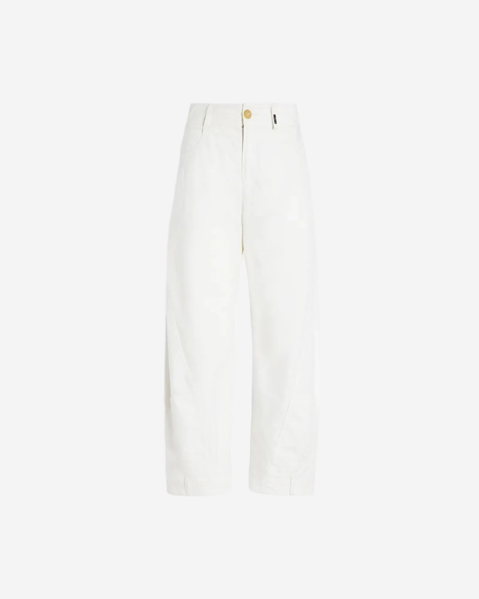 White pants on a white background