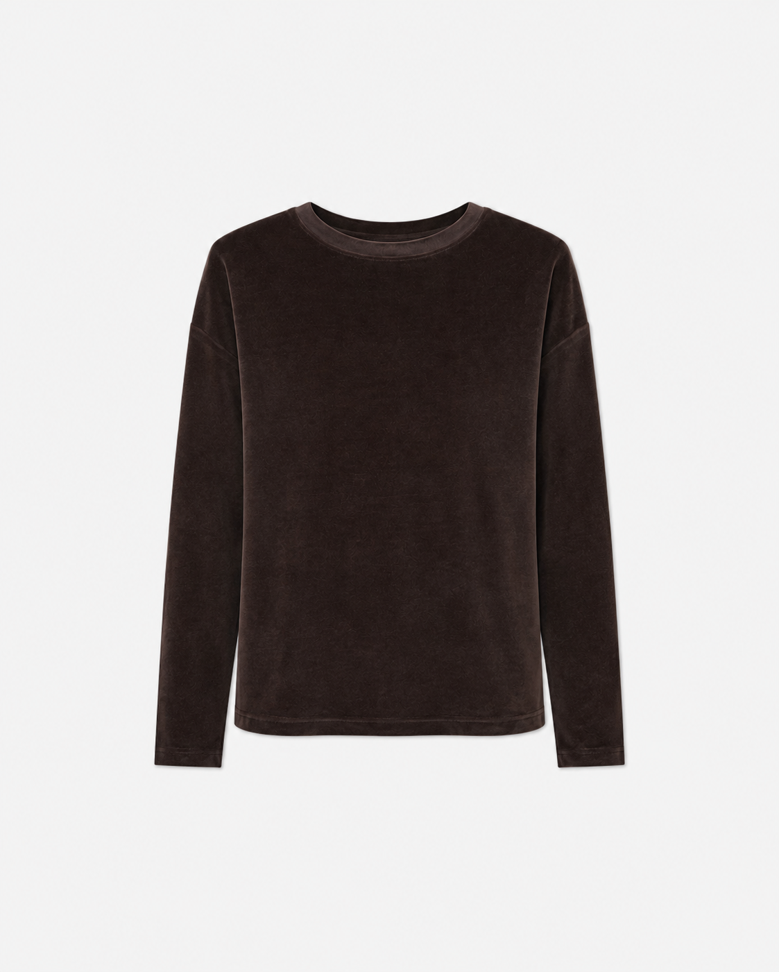 Long Sleeve Boat Neck Top EGGPLANT