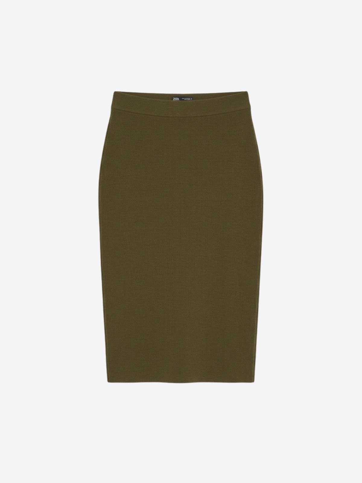 Green pencil skirt on a white background