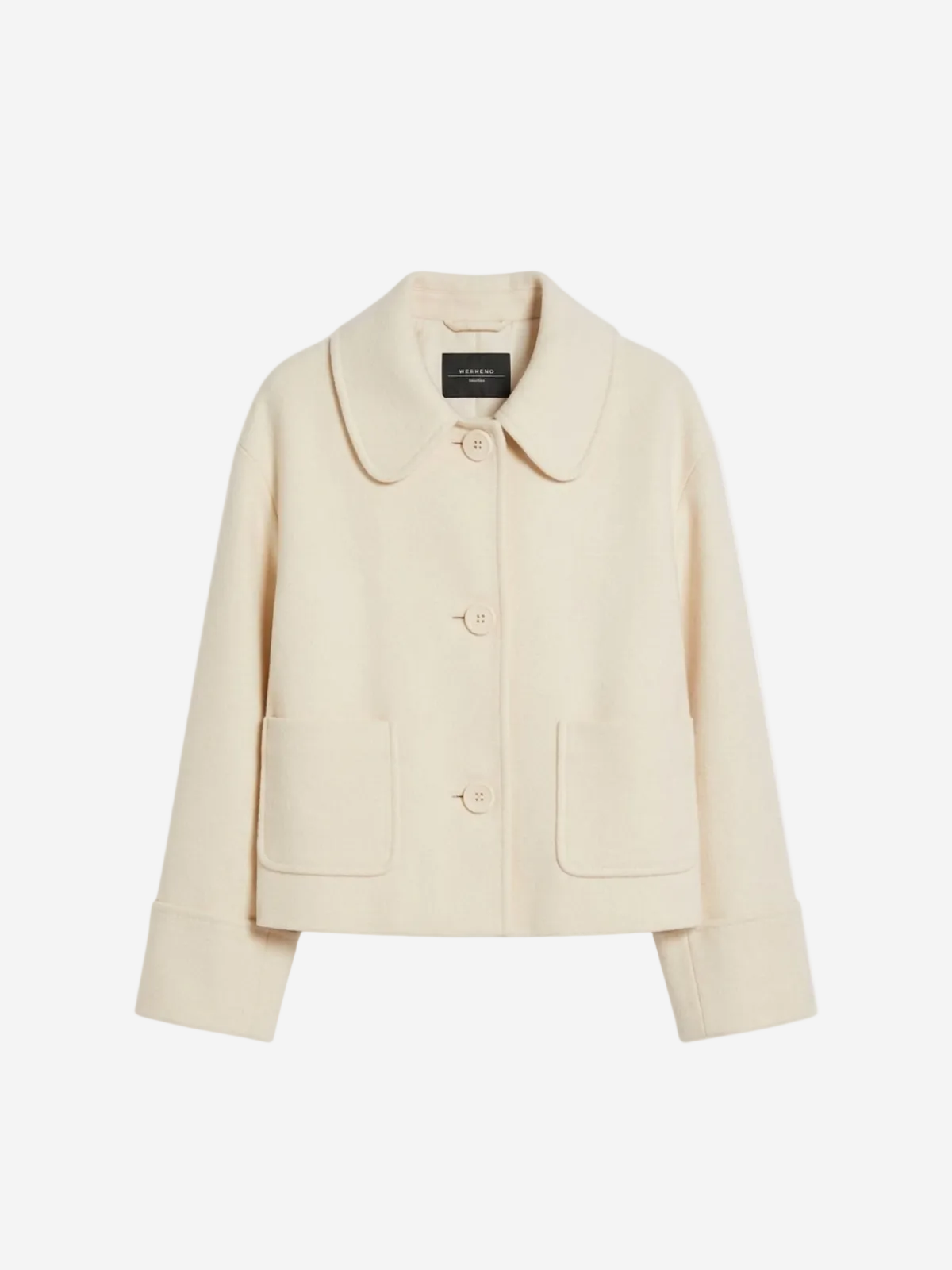 Beige jacket on a white background