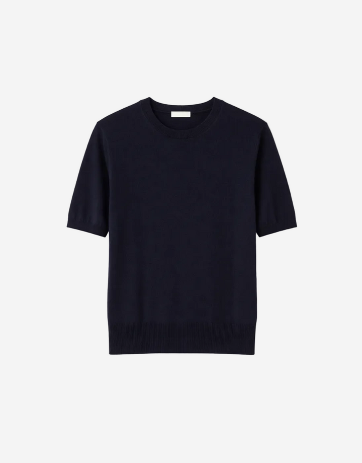 Black t-shirt on a white background
