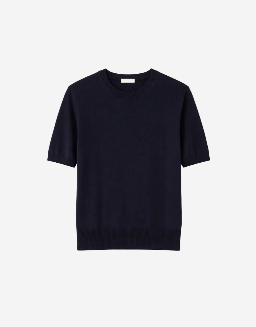 Black t-shirt on a white background