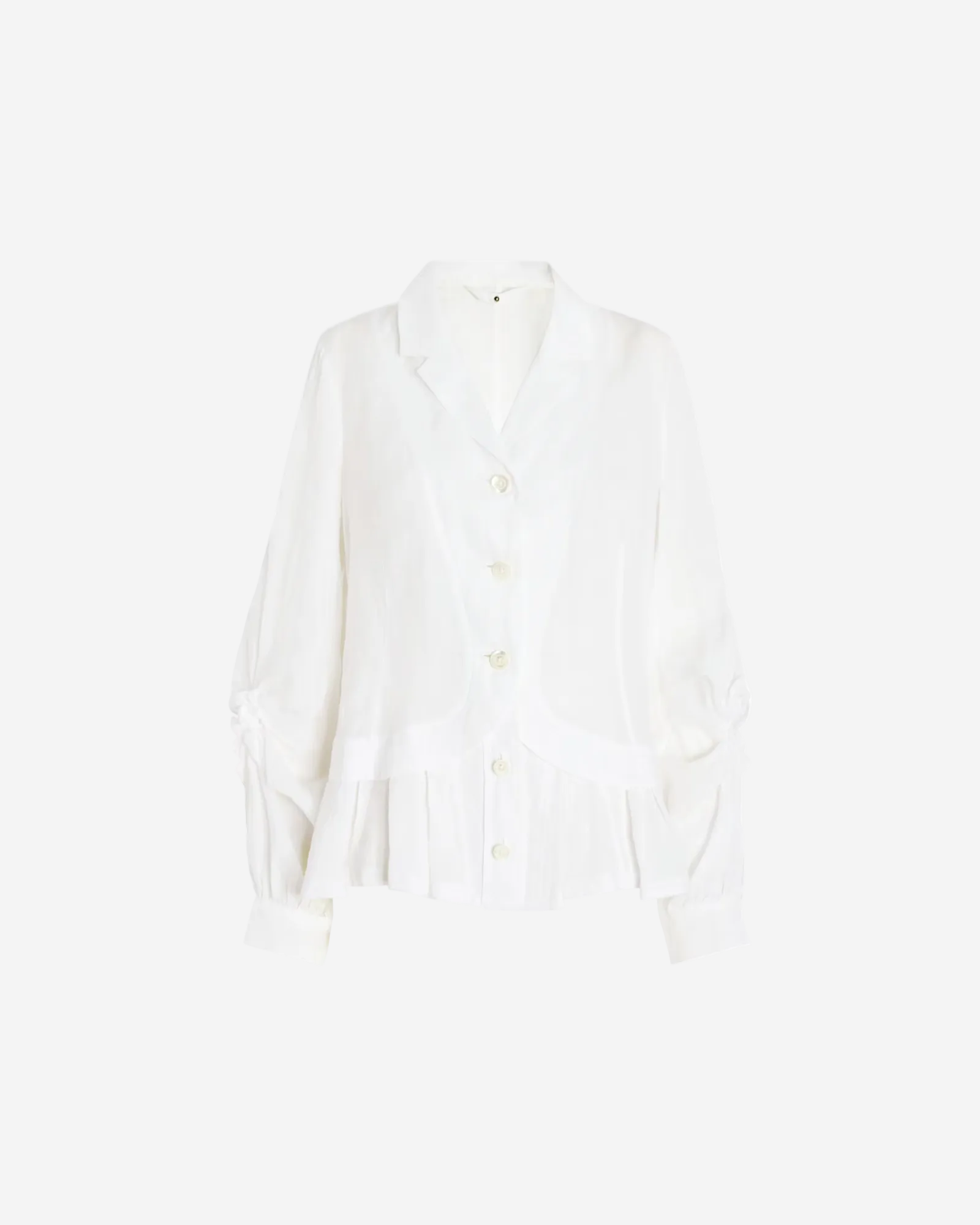 White blouse on a white background