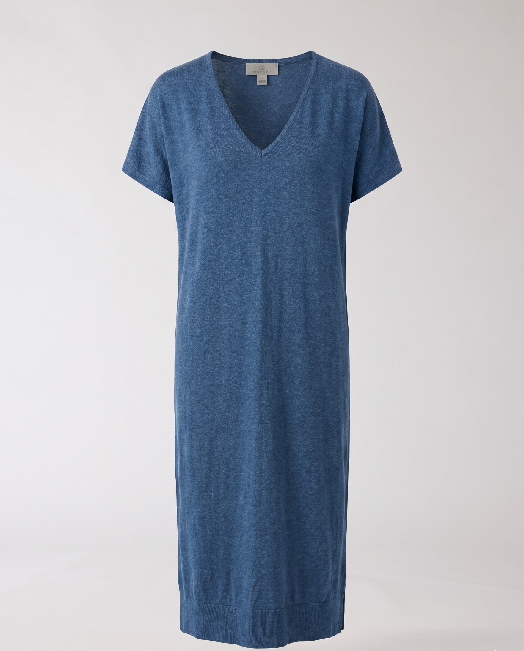 Relaxed V-neck Maxi Dress  BLUE