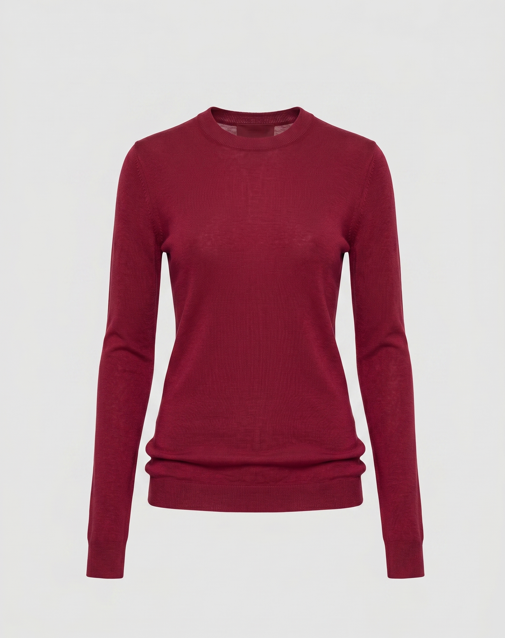 Round Neck Longsleeve Cashair Red