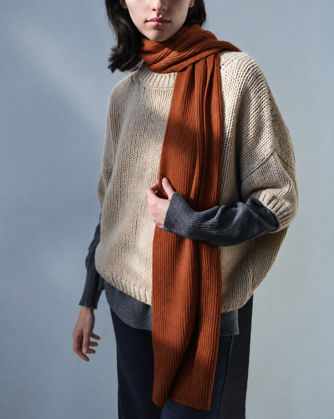 Carter Cashmere Scarf Rust