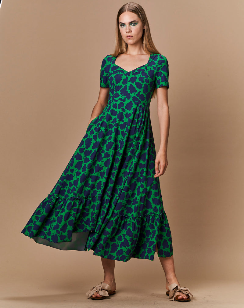 Fantastic Dress in Verde Print