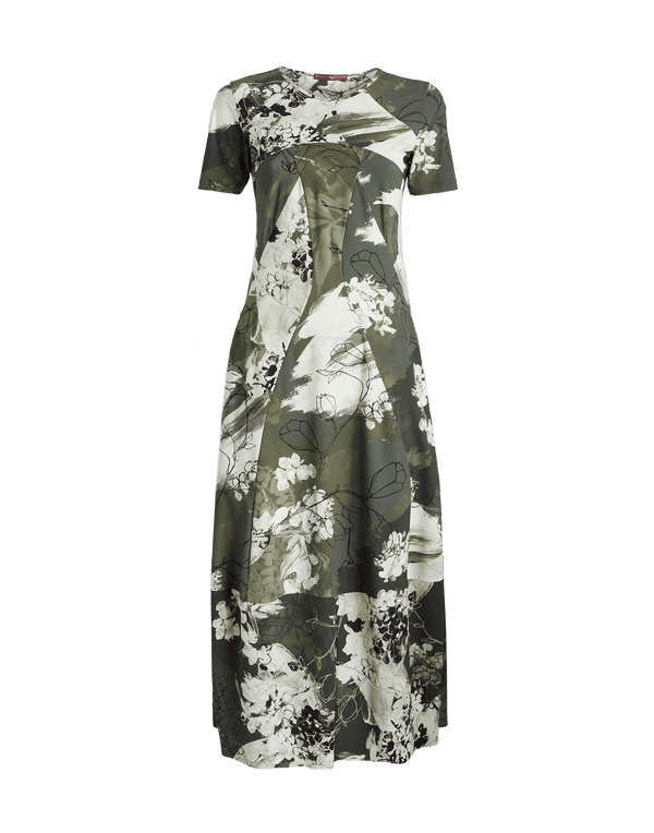 Mesmerize Dress Multi Green Print