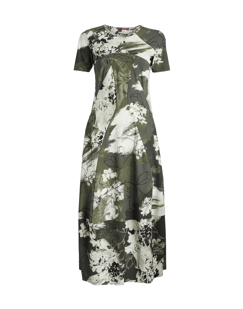 Mesmerize Dress Multi Green Print