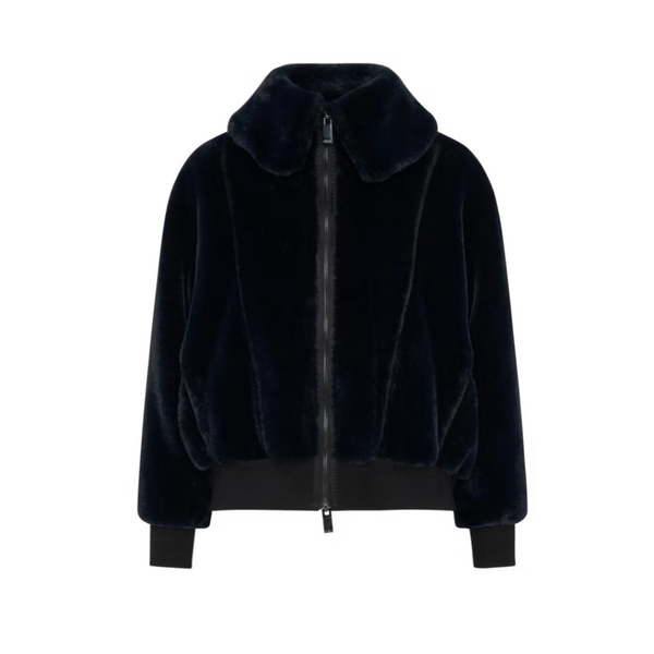 Collaborate Faux Fur Jacket in Navy