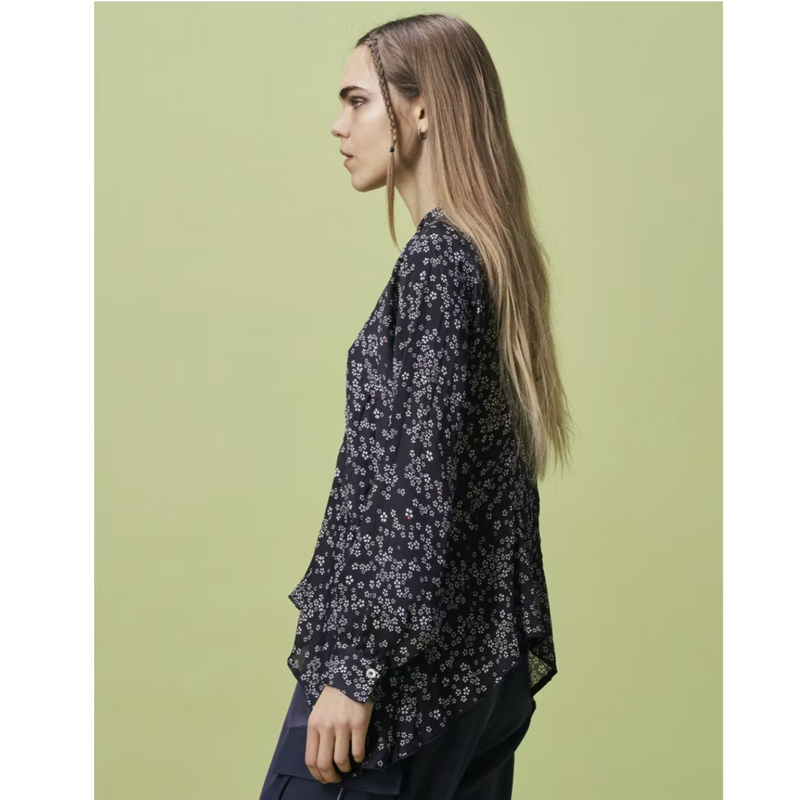 Dearly Shirt in Navy Ditsy Foral