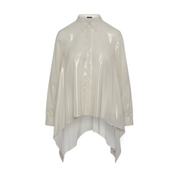 Idyllic Shirt in White Laminate Georgette