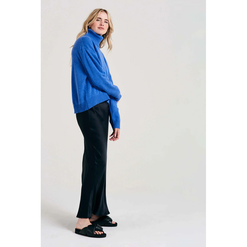 Oversize Roll Neck Sweater in Wedgewood