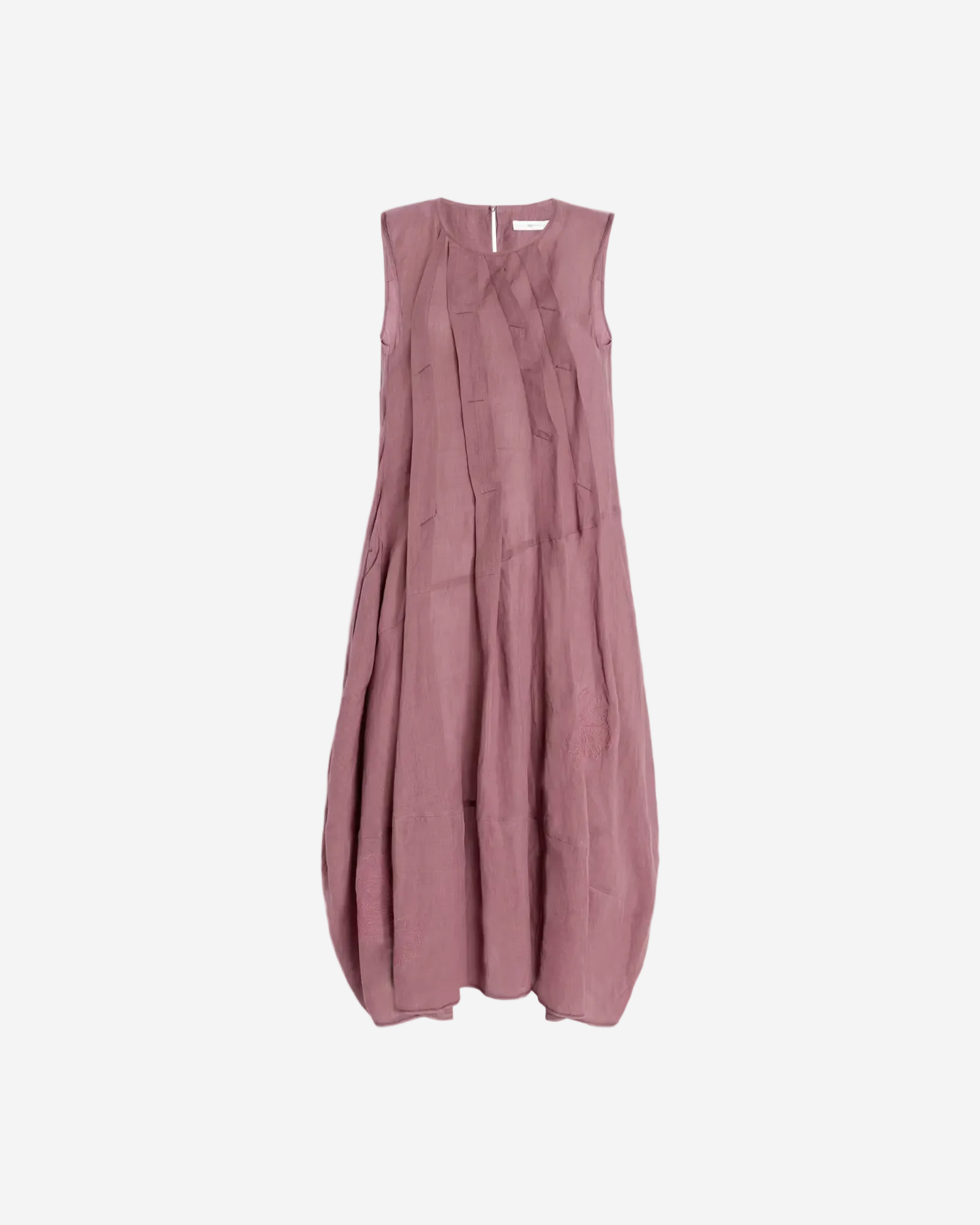 Pink sleeveless dress on a white background
