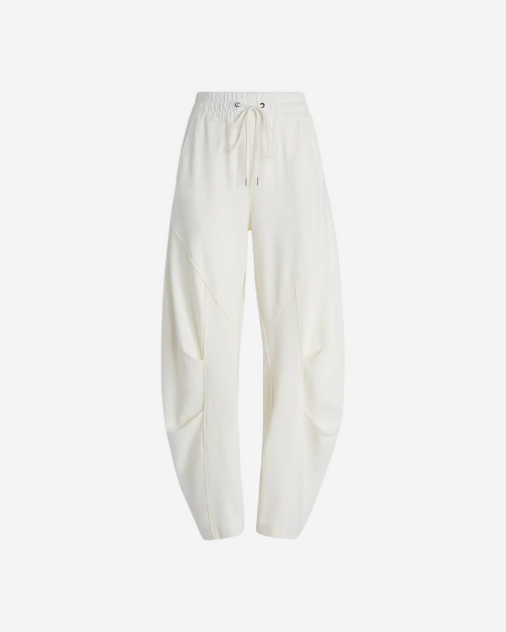 White pants on a white background