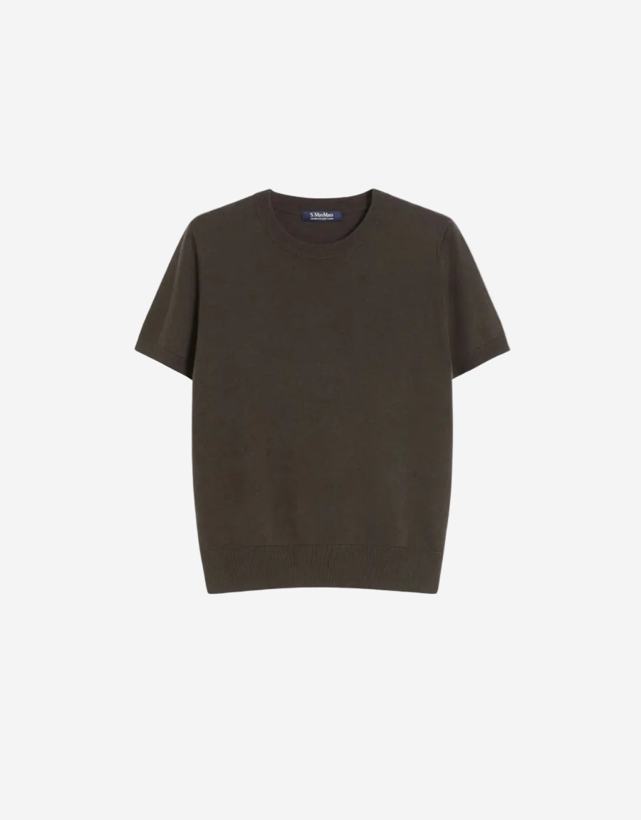 Brown t-shirt on a white background