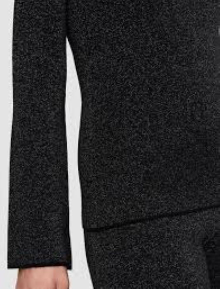 SWEATER TOP LS-DBL FACE LUREX/MERINOS