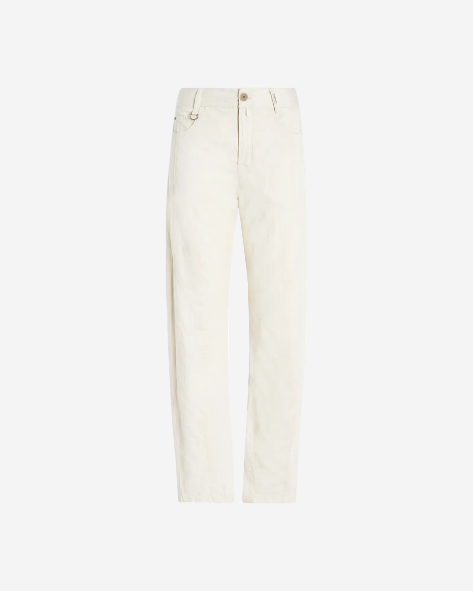White pants on a white background