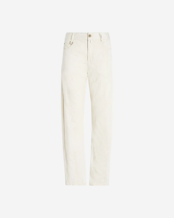 White pants on a white background