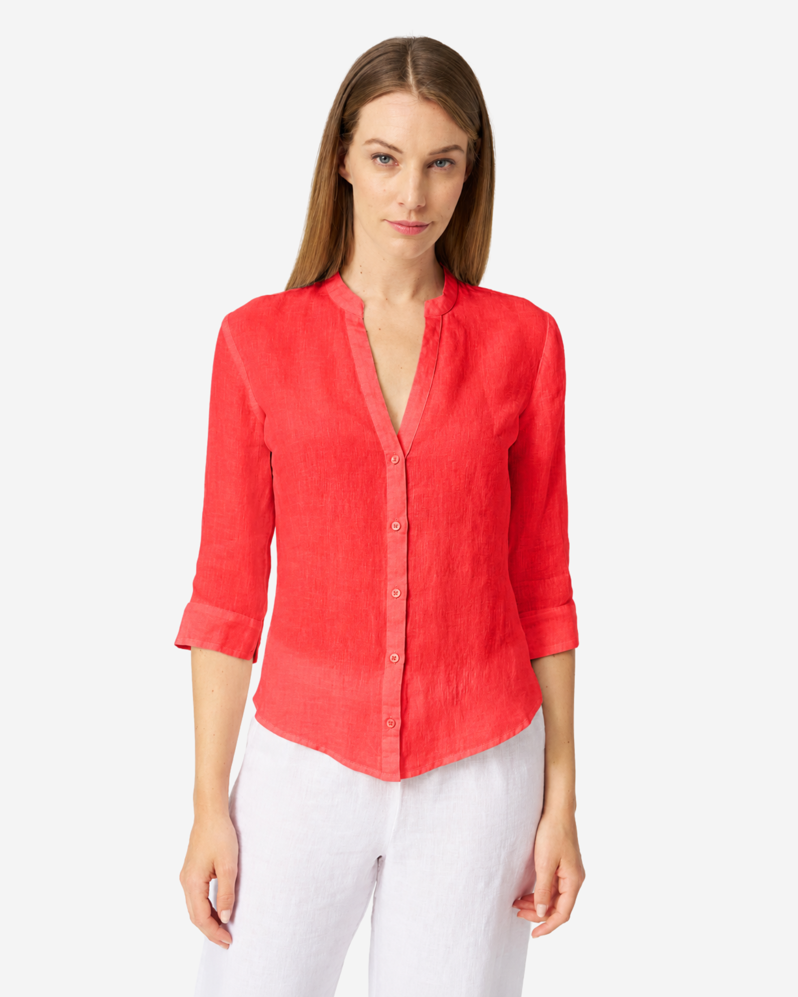 Linen Women Shirt Anemone Soft Pink