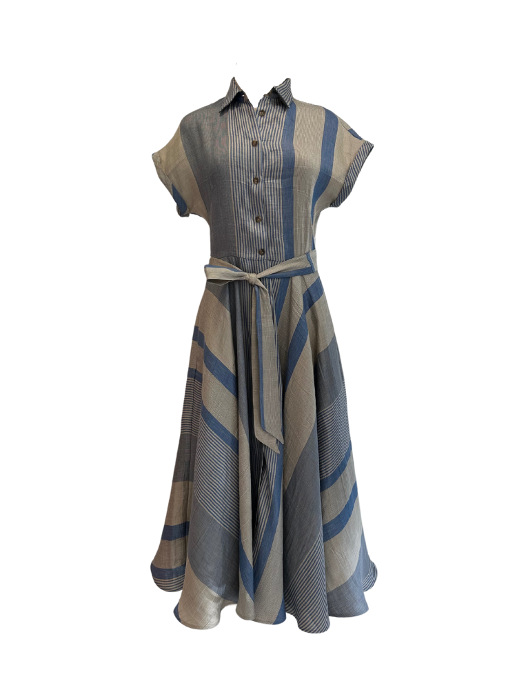 Danielle Short Sleeve Striped Dress