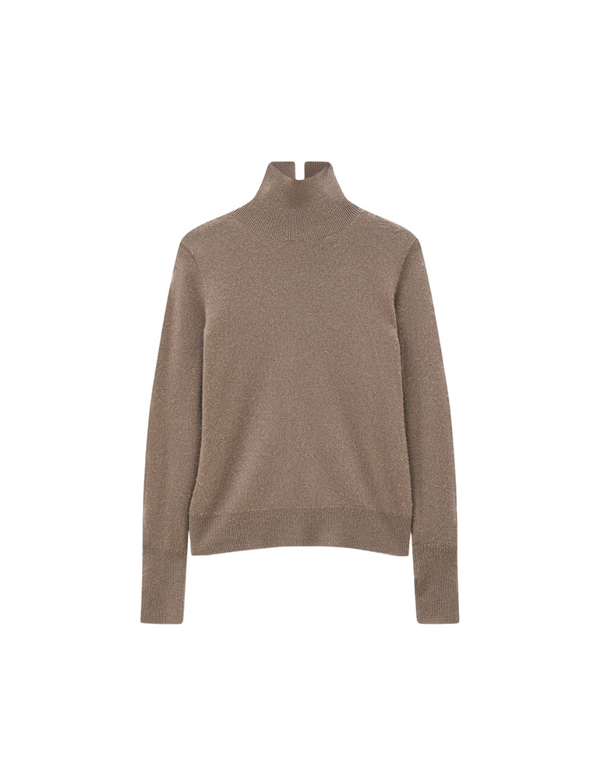 High Neck Longsleeve Cashmere Knit