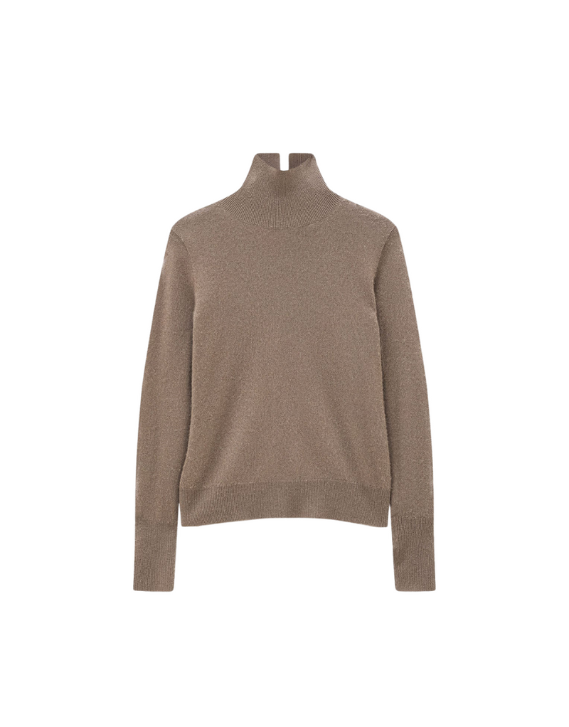 High Neck Longsleeve Cashmere Knit