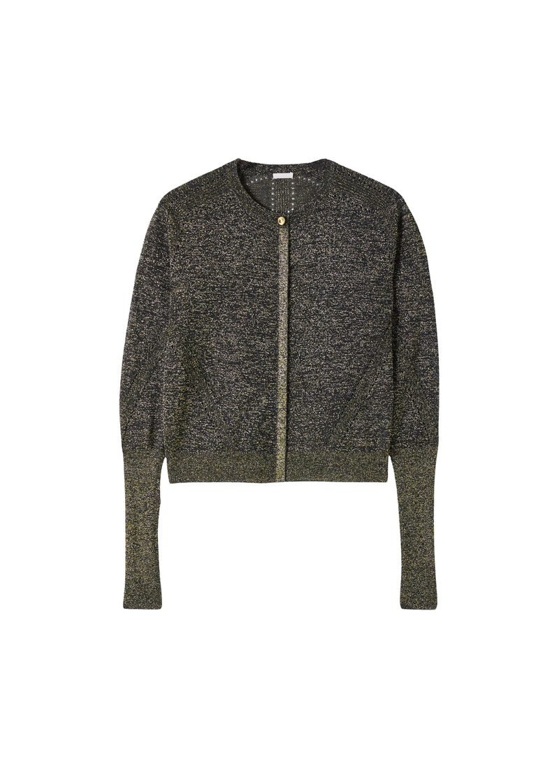 Tasse Lurex Knit Cardigan Black/Gilt