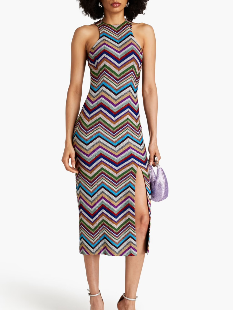 Halter Neck ZigZag Dress