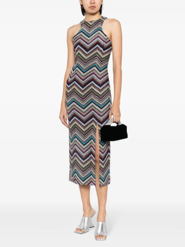Halter Neck ZigZag Dress